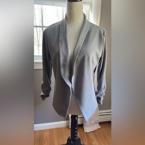 Chic Women's POGTMM 3/4 sleeve Gray Blazer